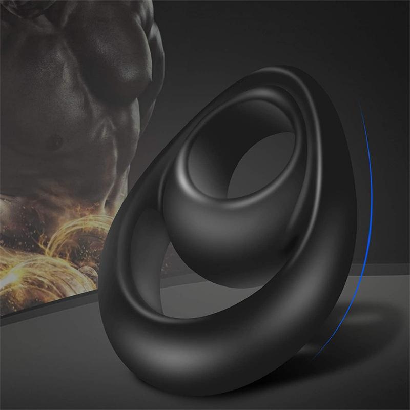 Soft Silicone Cock Penis Rings Testis Restraint Erection Lasting Time Delay Ejaculation Ball Stretcher Adult Sex Toy For Men
