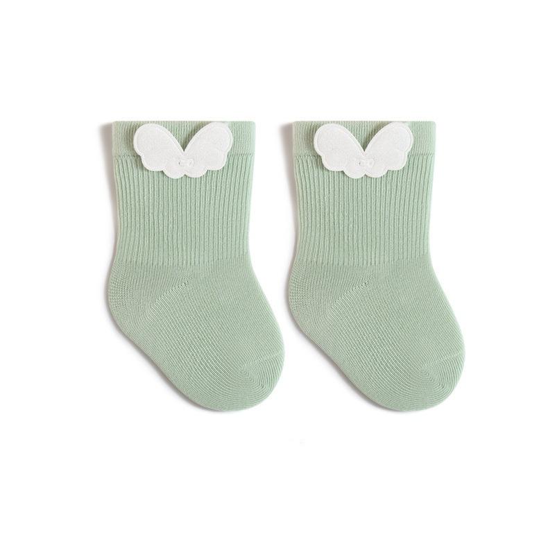 Newborn Cotton Baby Boneless Socks For Girls Boys Cute Wing Infant Short Sock Spring Loose Soft Toddler Solid Sock 0-5Years Old
