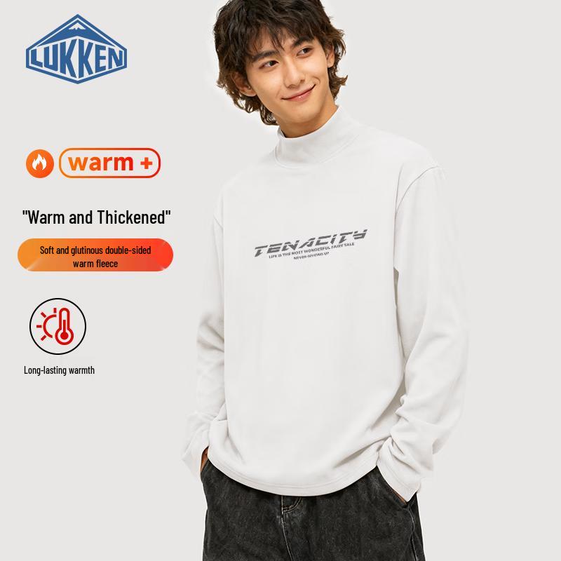 LUKKEN Men s Turtleneck Double-Fleece Long-Sleeve T-Shirt L