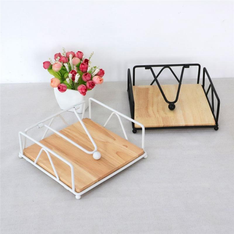 Solid Wood Tissue Holder Home Napkin Container For Hotel Restaurant Decoration,C-M53K