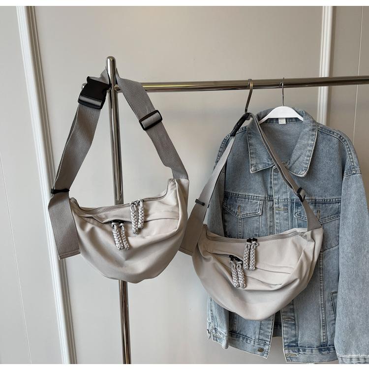 Casual Nylon Dumpling Bag Street Popular Shoulder Messenger Bag Women's New Versatile Korean Version Underarm Bag Student Bag
