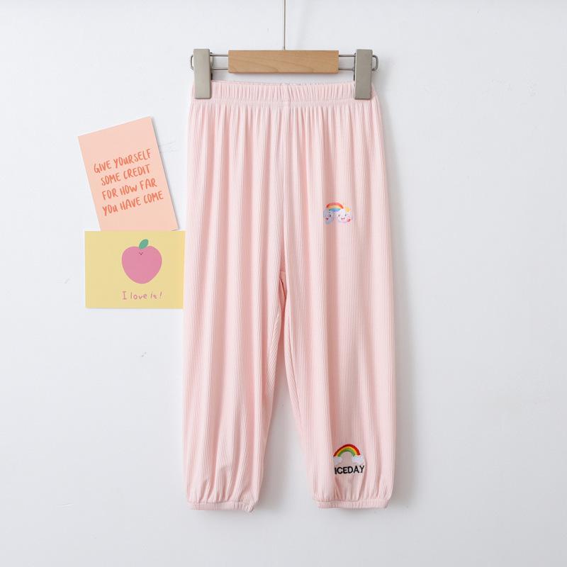 Kids' Anti-Mosquito Cotton Pants: Summer Cool, Lightweight, Versatile Casual Wear for Boys and Girls