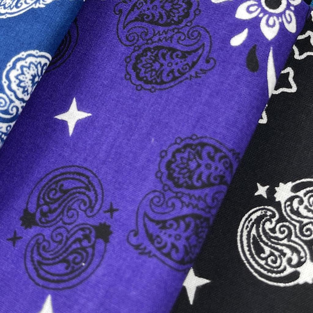 Trifong Paisley Bandana Purple Cotton 55cm x 55cm