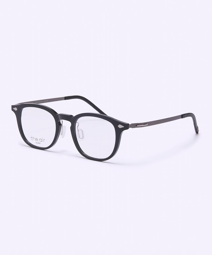 Alloaiweeo [The Air] Al5511 0910G Arnel Light Ultra-Lightweight Eyeglass Frame Black Blue Light Lens Selection