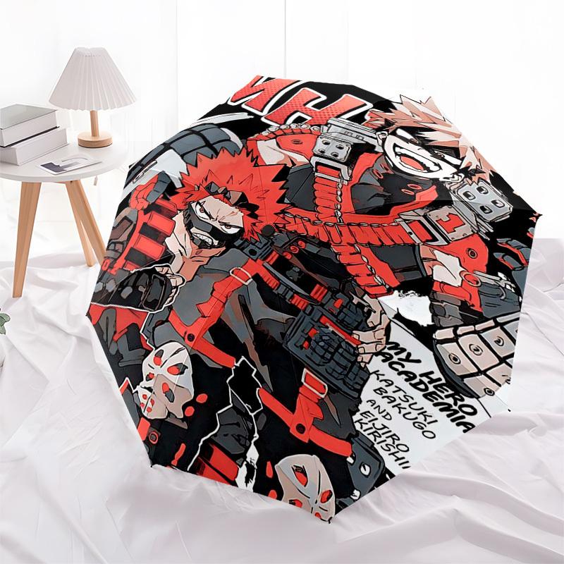 

1pc My Hero Academia Automatic Opening Umbrella, Portable 3-Fold Design, 8-Bone Iron Frame Outdoor Umbrella, Perfect Gift for Fans, Travelers, Everyda