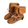 New Retro Inner Heightening Tassel Woven Strap Boxing Boots Slim Push Boots
