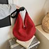 Summer niche fashion versatile woven rope hollow tote design mesh pocket portable child and mother bag shoulder bag