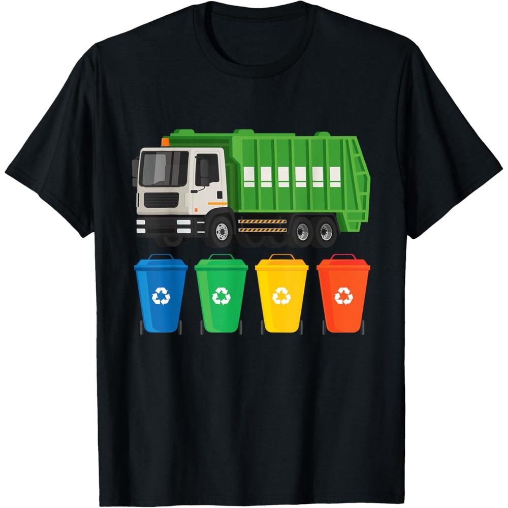Garbage Truck - Truck Trash Recycling Lover Waste Management Cotton Men T Shirt