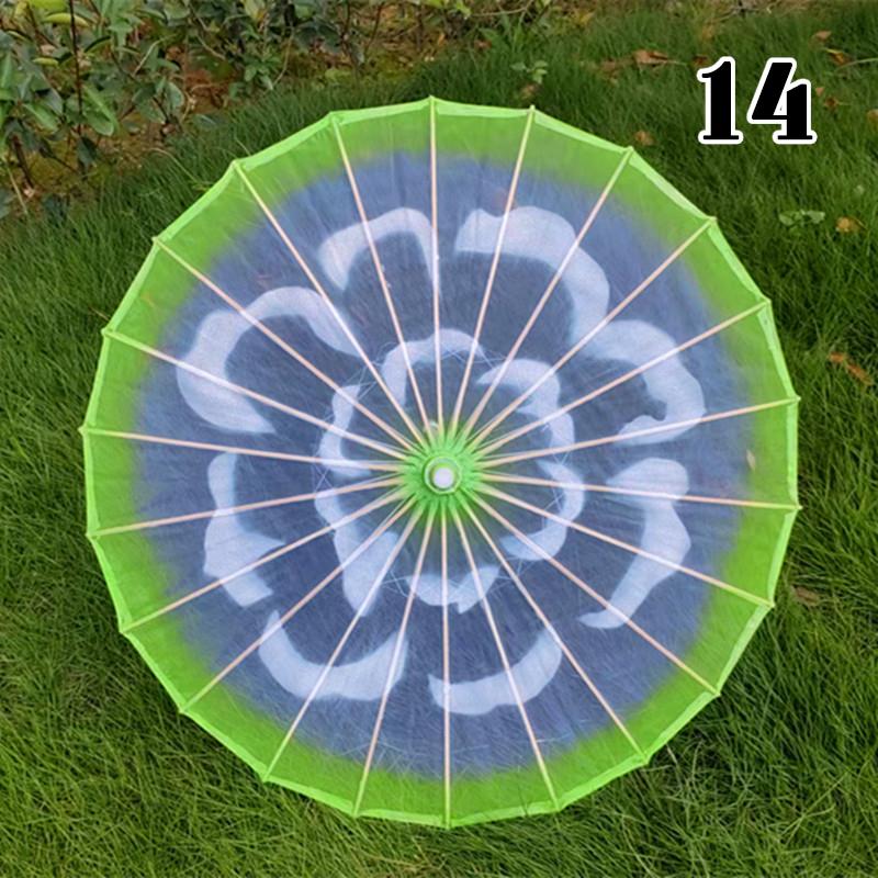 Dai Dance Stage Performance Umbrella Chinese Style Classical Dance Umbrella Jasmine Flower Pattern Hanfu Qipao Show Props Craft