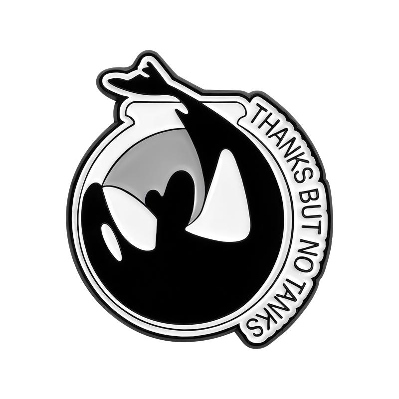 Orca Whale Enamel Pins Be a Problem Money Can t Solve Brooches Badges Cute Cartoon Ocean Animal Jewelry Gift for Friends