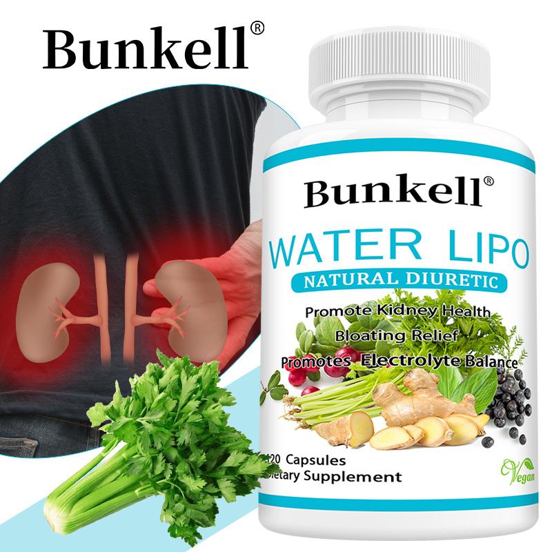 Bunkell Water Lipo Natural Diuretic Dietary Supplement 120 Capsules