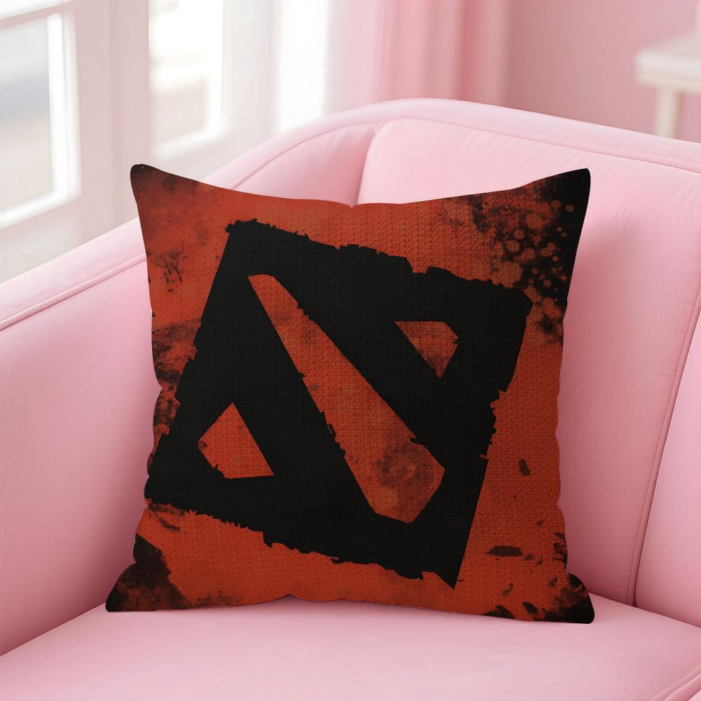 CCool DotaA 2 Game Cushion Cover Natural Linen Pillow Case DoubleSided Print Decorative Sofa Pillowcase Home Decor Gift