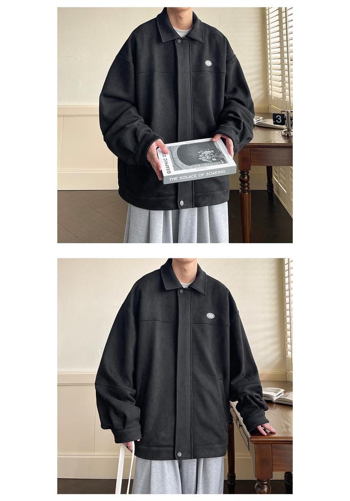 Men's Hong Kong Style Retro Suede Jacket - Cityboy Trendy Spring/Autumn