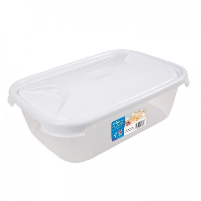Wham Cuisine Rectangular Food Storage Box White Lid 4.5L