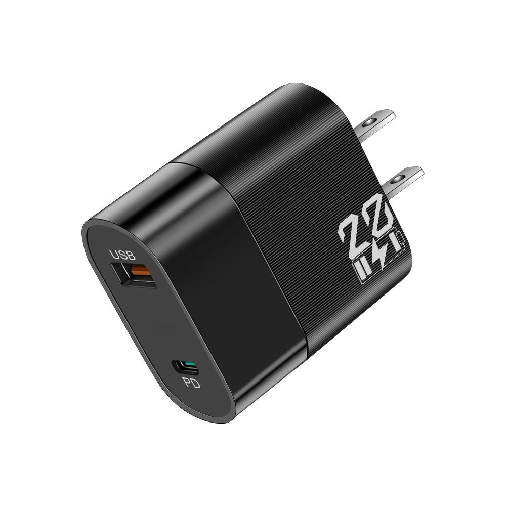 2.4A Dual USB Charger: 2-Port Mobile Charger Head, US/EU/KR/UK Compatible