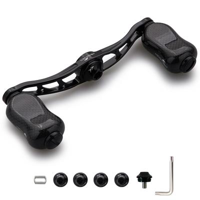 HEIGHTEN 90mm Reel Handle with Carbon Knob for and Abu Compatible Baitcasting Arch Gourd Series Handle 21mm Knob 20mm/21mm Shimano, Daiwa, Reels,