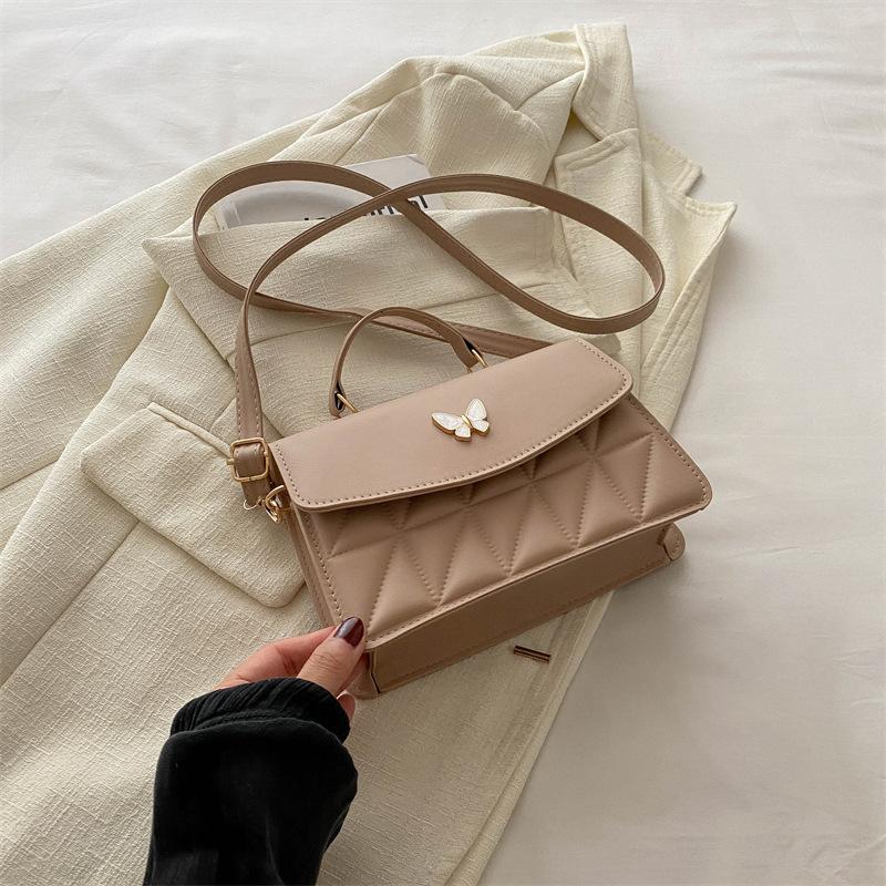 

Summer beautiful small bag 2025 new fashion solid color casual hand bag foreign style simple messenger small square bag хаки