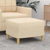 349265 vidaXL Footrest Cream 60x50x41 Cm Fabric