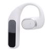Wireless Bluetooth Earphone Digital Display Water Proof Over Ear Bud with Ear Hook for Mobile Phones White
