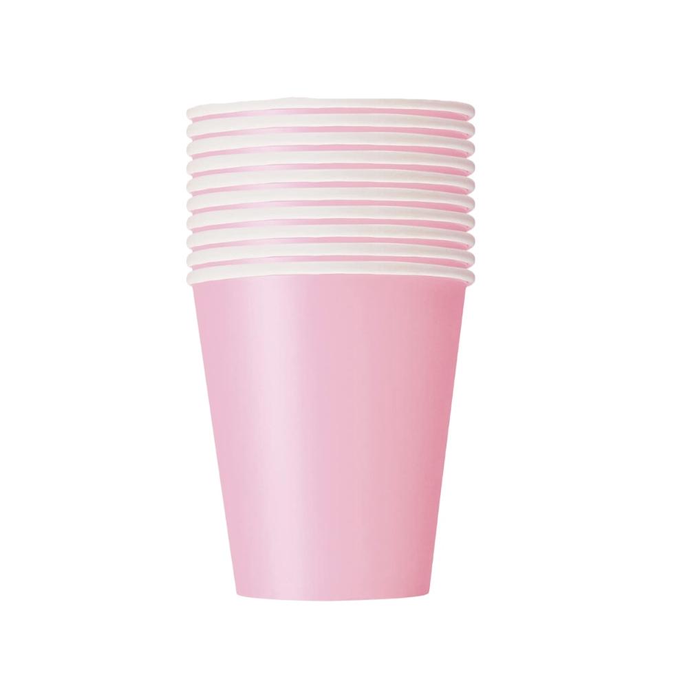 Unique Party Paper Plain Party Cups (Pack of 10)