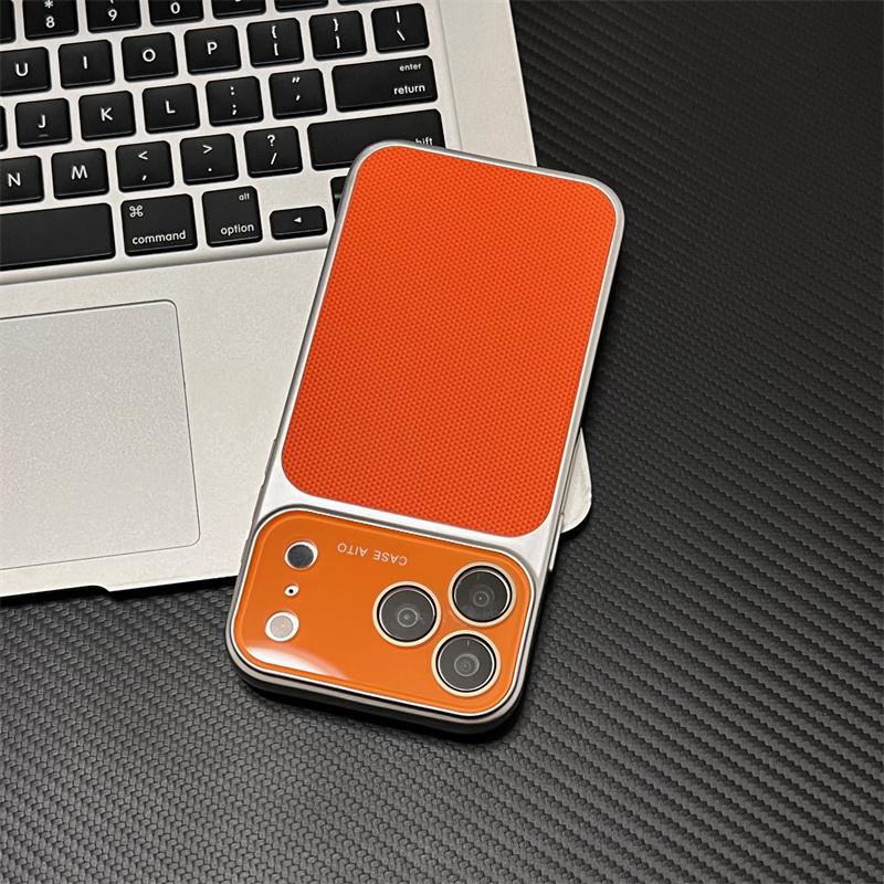 

Роскошный Модный Матовый Шпонированный Кожаный Чехол Для Телефона Для Apple iPhone 17 16 15 14 Pro Max 13 Большое Окно Ударопрочный Защитный Чехол iPhone 15 Pro Max