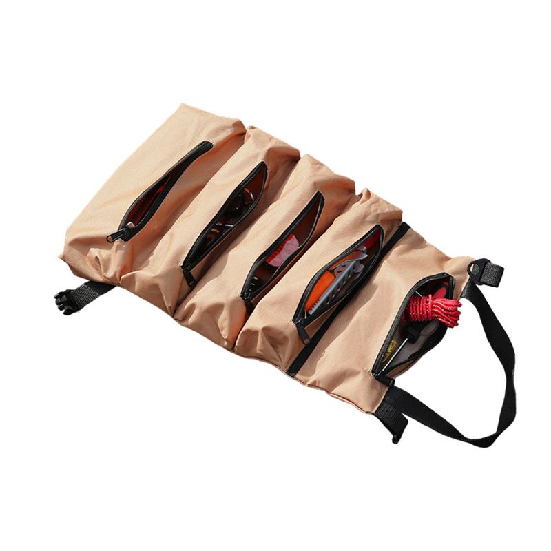 

Tool Roll Oxford Cloth Camping Tool Wrap Small Tool Bag Organizer WaterproofTent Accessories Organizer For Outdoor Camping france