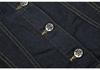 11KN Women's Slim Fit Retro Denim Jacket: Deconstructed Texture, Lapel, Single-Breasted