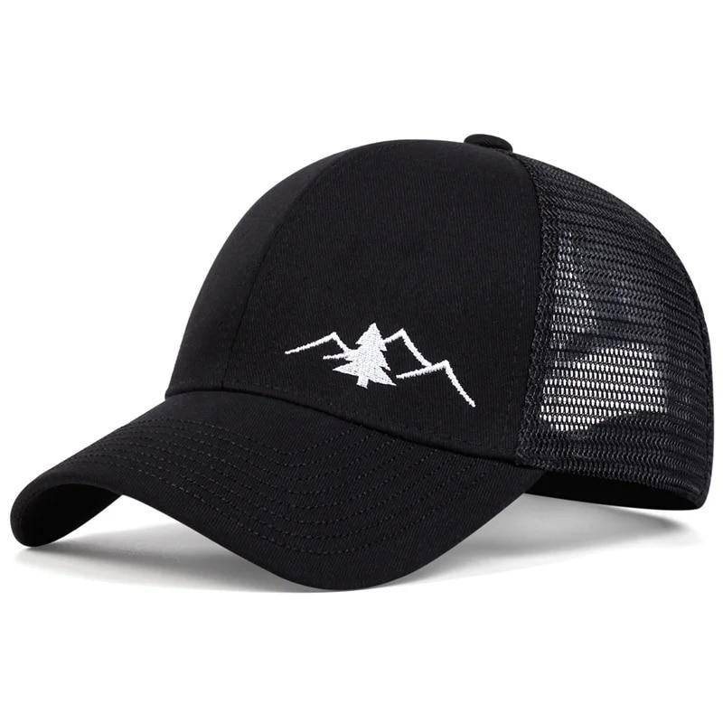 

Unisex Mountain Embroidery Breathable Baseball Net Caps Spring And Autumn Outdoor Adjustable Casual Hats Sunscreen Hat