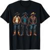 Black Cowboy Western Rodeo Melanin Black History Texas Men T-Shirt(8)