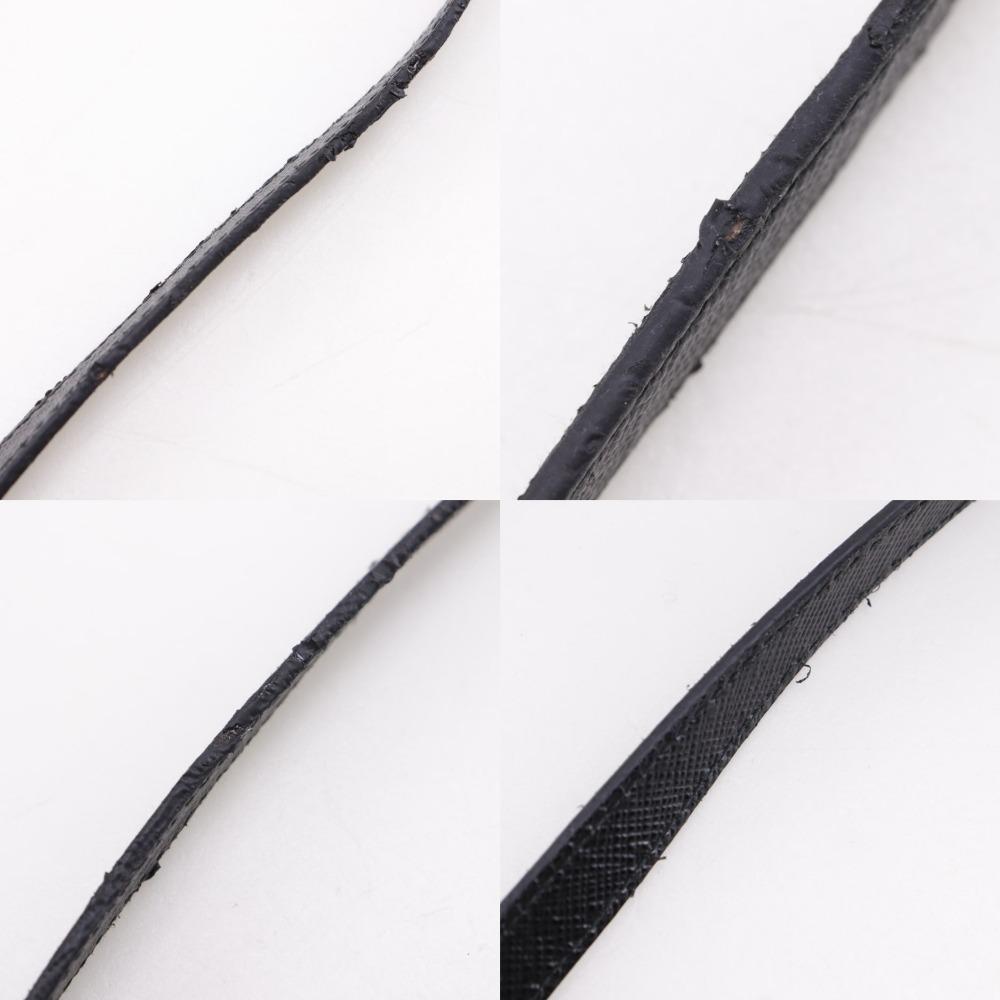 Prada Mini Shoulder Shoulder Bag Black Safiano Unisex Used