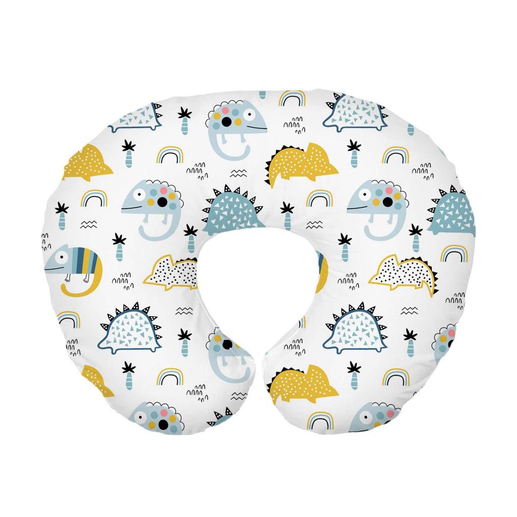 Soft and Breathable U Shaped Nursing Pillow Cover Cartoon Print Pillow Case Breastfeeding Pillow Slipcover Protectors
