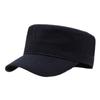 2022 Spring 100% Cotton Leisure Flat Top Hat Men Big Size Black Military Cap Fitted Navy Caps 56-58cm 58-60cm 60-62cm