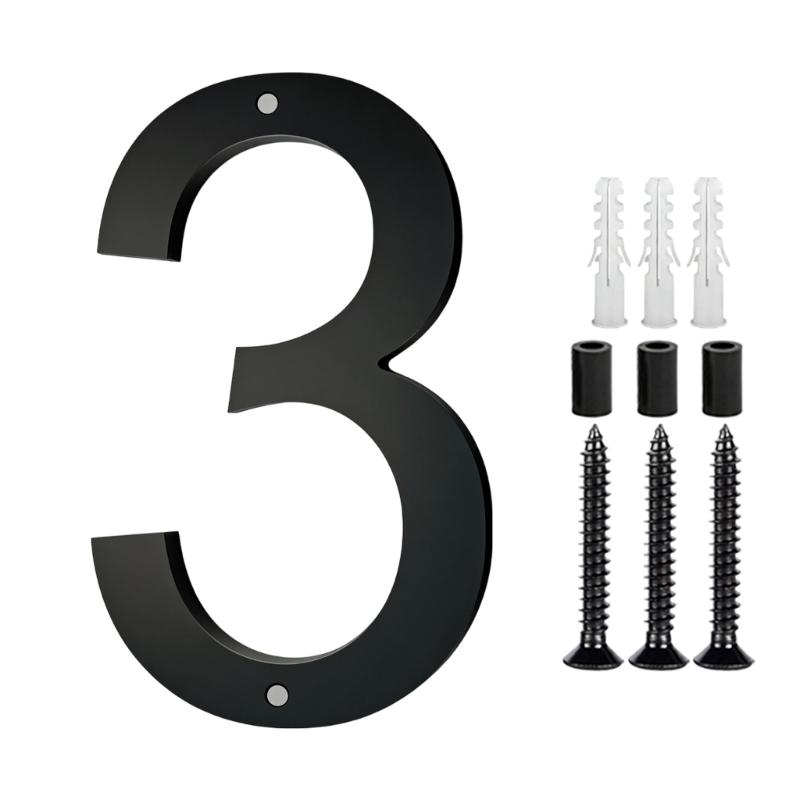 Modern Acrylic House Number Plate Door Label Number Plate Sign with Screw Modern Numbers Address Sign Easy Installation