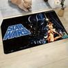 1pc Polyester Doormat - Non-Slip, Easy To Clean Bathroom Mat with Darth Vader and Princess Leia Design, Perfect for Home Entry