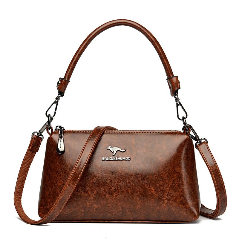 New single-shoulder bag, simple cross-body bag, trendy and retro small square bag.