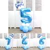 Elegant 32" Number Foil Balloon For Birthday Wedding And Party Decor Blue/pink