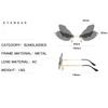 Vintage Dragonfly Wings Sunglasses Fashion Rimless Women Clear Lens Eyewear Men Pink Sun Glasses Uv400 Eyewear Female