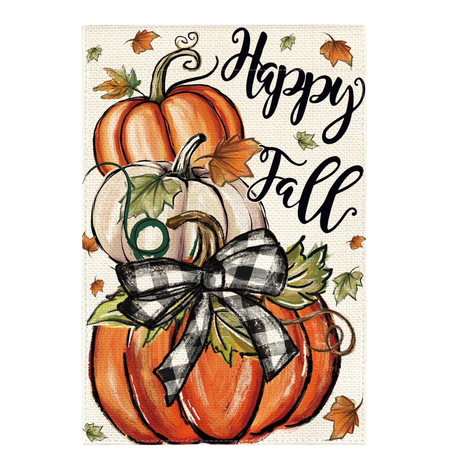 

Двухслойный садовый баннер - Деревенский уличный декоративный подвесной флаг для патио, заборов и сезонных праздников One Size