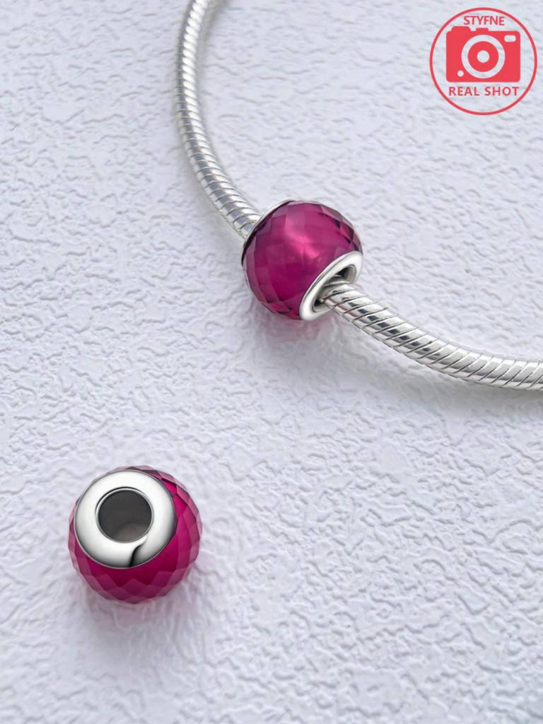 Charm Bead Components Plata Colorful Glass Bead Components Charm Bead Component Copper Metal Plated Compatible With Charm Bead Components Copper