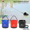Round Folding Fishing Bucket with Lanyard Fishing Equipment for Fishing