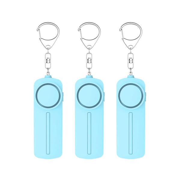

Set of 3 Simple Blue Burglar Alarms with LED 130dB Loud Sound for Elementary School and Suitable for and Unisex Lights, Students, Boys, Girls, Adults,