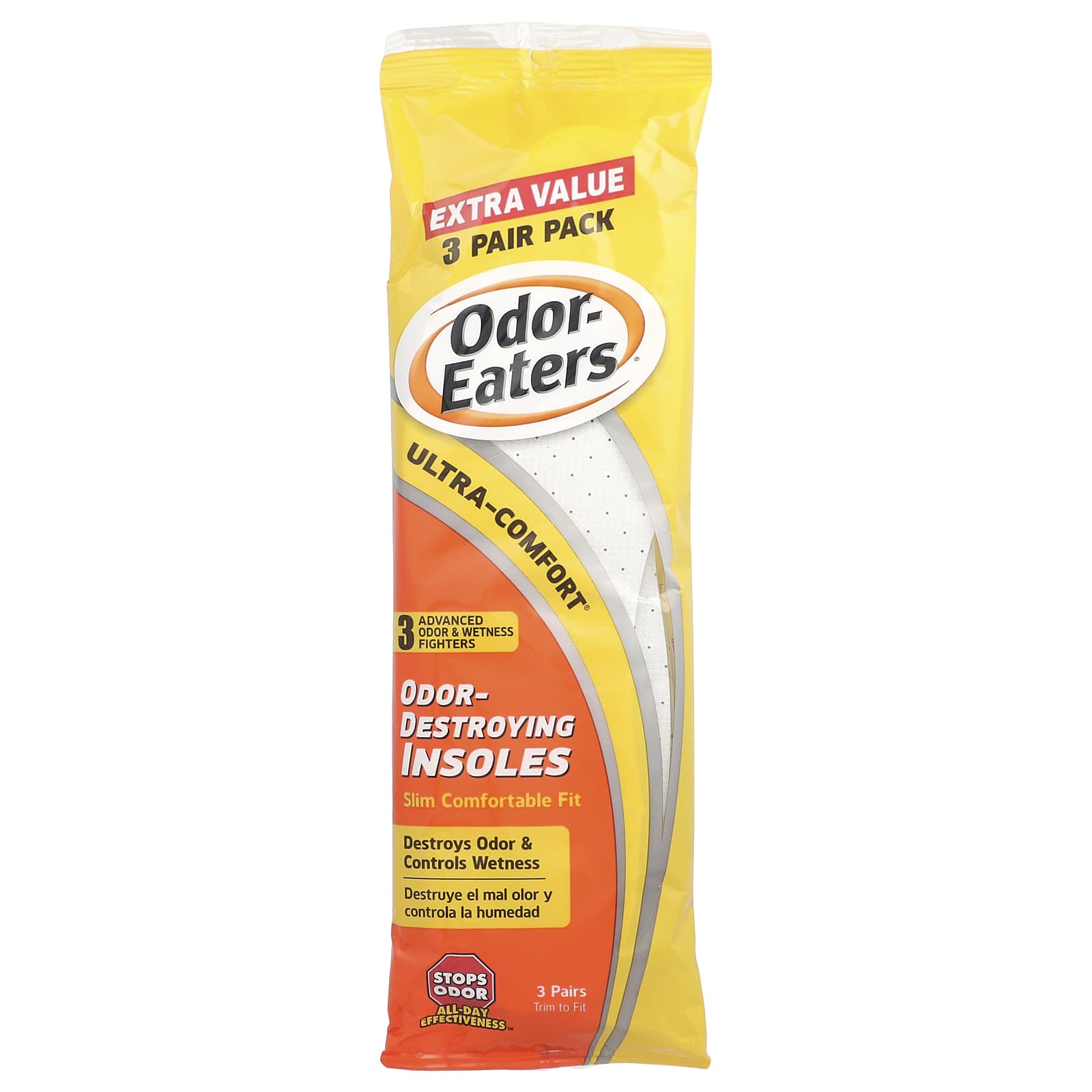 

Odour Eaters, устілки, що усувають запах, тонкі, комфортна посадка, 3 пари