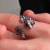 Punk Gothic Retro Lizard Ring Personalized Dominance Cool Animal Jewelry Accessories Party Birthday Festival Trendy Gothic Gift