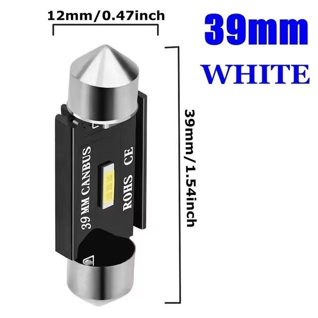 10pcs CANBUS Decoder 1860 Dual Peak Lamp 31MM 36MM 39MM 41MM LED Roof Light Reading Lamp C5W C10W Ultra Bright 12V