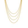 Gold Multi Layer Twisted Rope Chain Necklace Three Layered Design Necklace for Women Fashion Jewelry