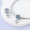 Blaue Stern-Engel-Anhänger Kupfer Originalperlen Passend für Original-Charm-Armband Perlen Schmuck Geschenke für Frauen