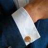 Men's Cufflinks Luxury Round Tree of Life Cuff Links Shirt Cufflinks for Men Fashion Stainless Steel High Quality Birthday Gifts