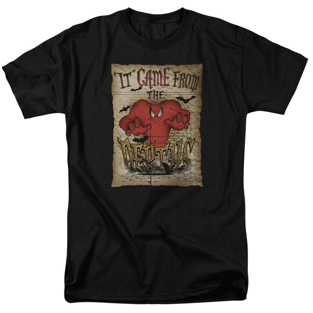26 Looney Tunes The Depths T Shirt Mens Licensed Cartoon Gossamer Bugs Bunny Black Unisex T-Shirt S