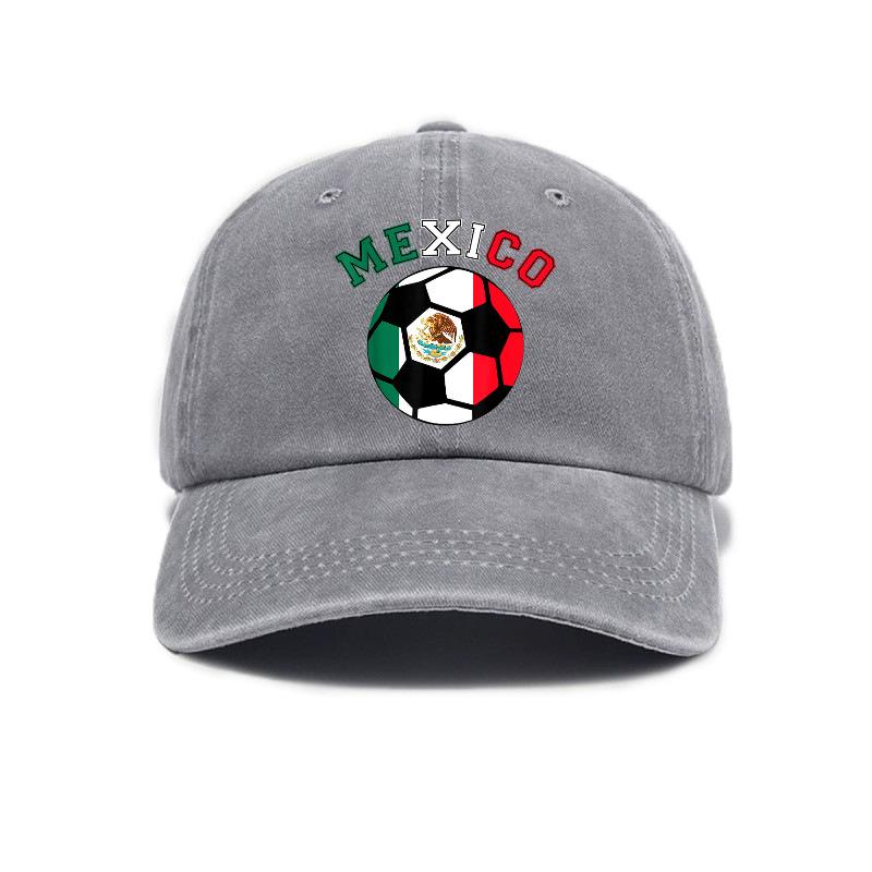Football print washed distressed soft top sun visor baseball cap unisex hat серый