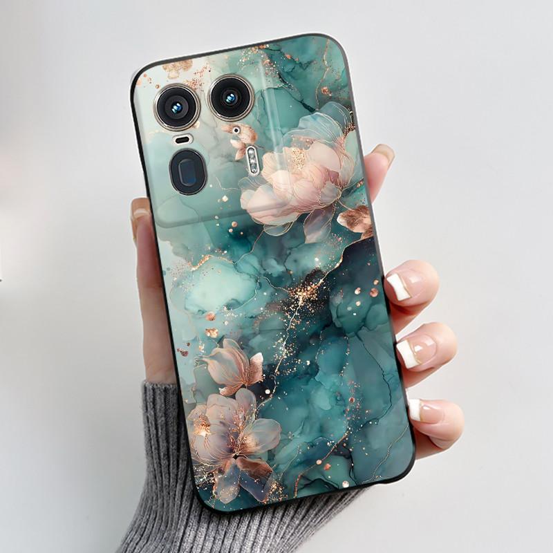 Soft Casing For Motorola Moto Edge 50 Ultra 5G Phone Case Black Matte Silicone Aesthetic Luxury Cute Cool Boys Girls Back Cover